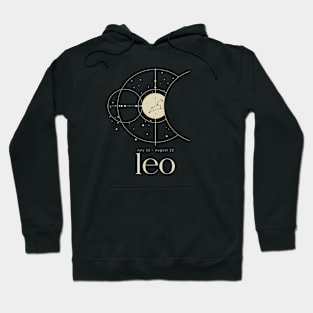 Leo zodiac art minimalist Hoodie